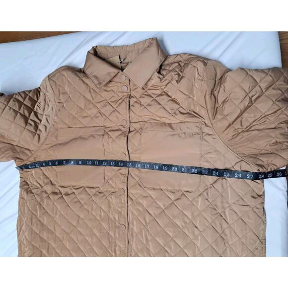 Amazon Aware Womens Quilted Overshirt Camel , Size XXL - Picture 9 of 14